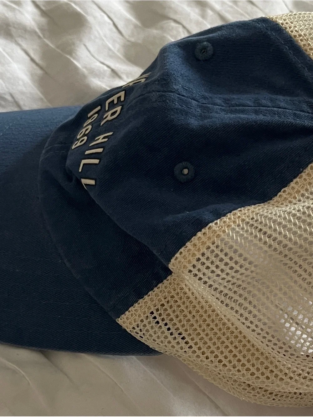 🏌️ Jupiter Hills 1969 Golf Course Mesh Back Hat | Blue & Cream Trucker Cap